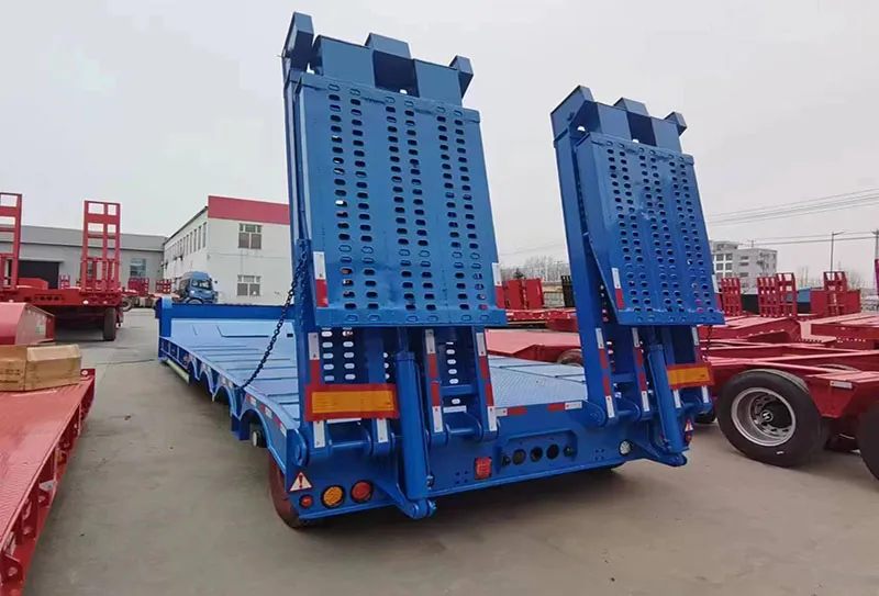 Trailer cổ ngỗng cấu hình thấp với ổ đĩa trên chắn bùn